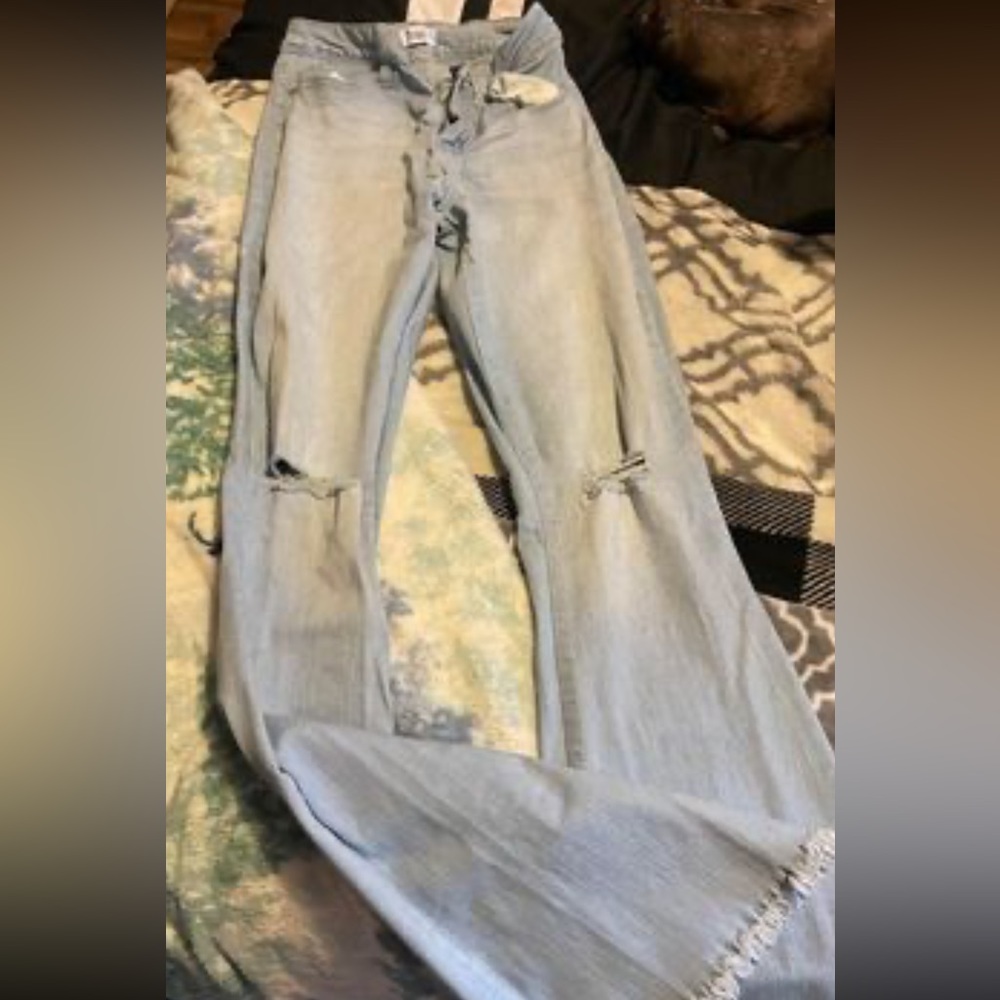 YMI light blue flared jeans. Size 3.